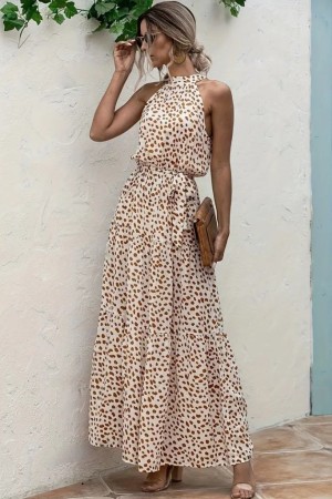 K51009-BEJ BEIGE DRESS