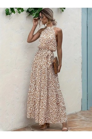 K51009-BEJ BEJ ELBİSE