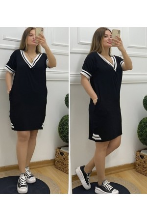 K55008-SIYAH BLACK DRESS
