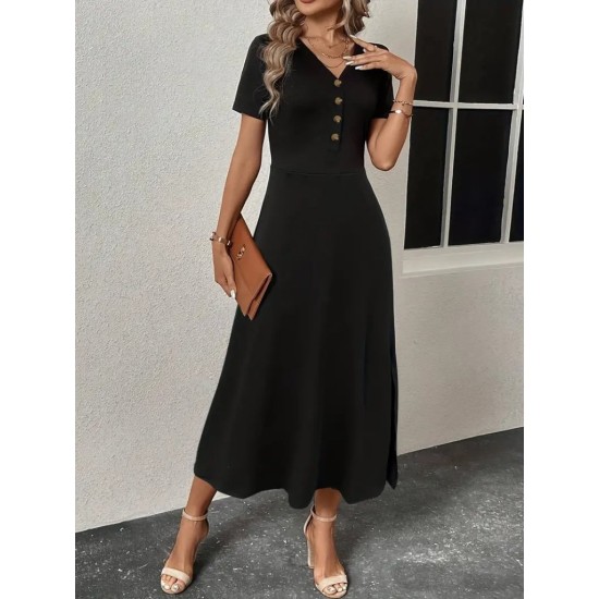 K55126-SIYAH BLACK DRESS