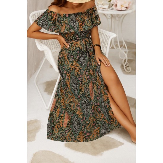 K55128-YESIL GREEN DRESS