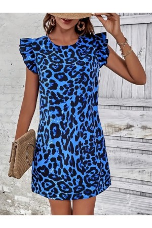 K55129-MAVI MAVİ ELBİSE