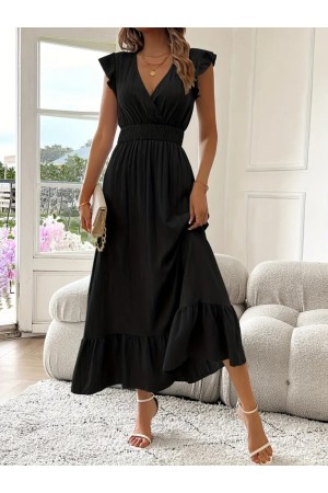 K55132-SIYAH SİYAH ELBİSE