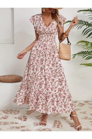 K55133-EKRU BEJ ELBİSE