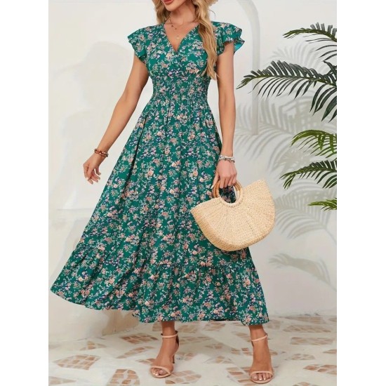 K55133-YESIL YEŞİL ELBİSE