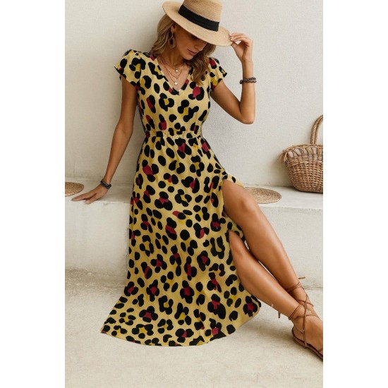 K55142-LEOPAR Patterned DRESS