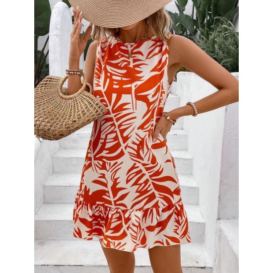 K55150-TURUNCU ORANGE DRESS