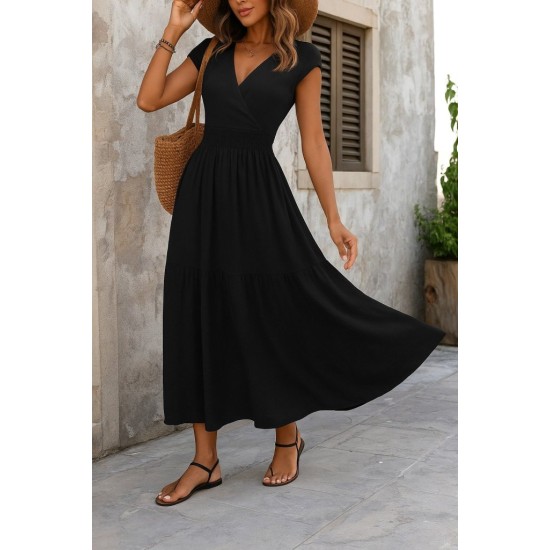 K55174-SIYAH Patterned DRESS