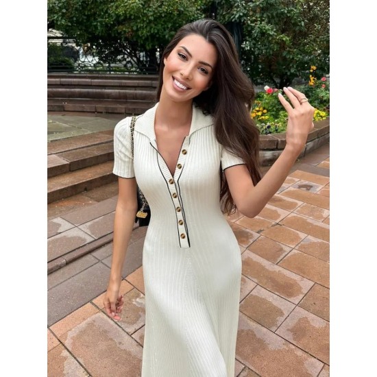 K55196-BEYAZ WHITE DRESS