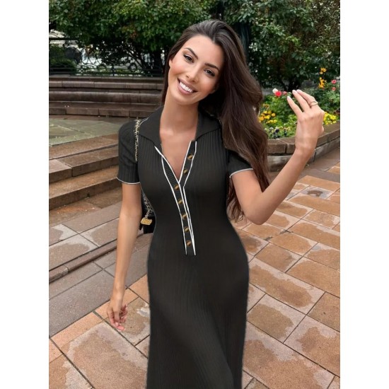 K55196-SIYAH BLACK DRESS