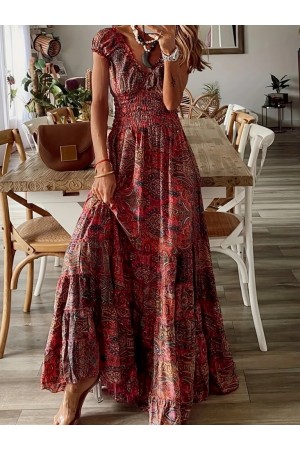 K55198-KIRMIZI KIRMIZI ELBİSE