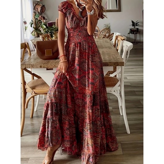 K55198-KIRMIZI RED DRESS