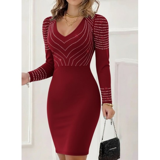 K55239-KIRMIZI RED DRESS