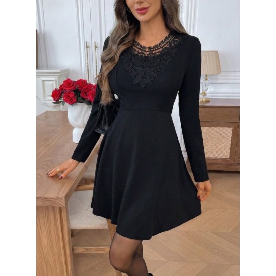 K55254-SIYAH BLACK DRESS