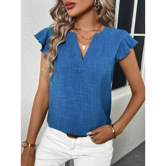 K59023-MAVI BLUE BLOUSE