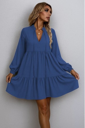 K59036-LACIVERT LACİVERT ELBİSE