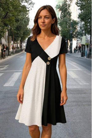 K61057 - BEYAZ BEYAZ ELBİSE