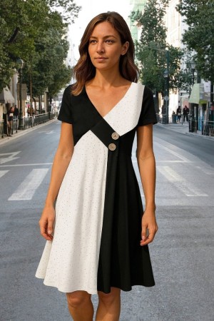 "K61057 - BEYAZ" WHITE DRESS