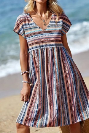 "K61078 - DESENLI" Patterned DRESS