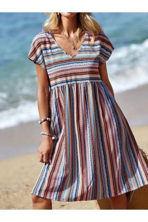 K61078 - DESENLI DESENLİ ELBİSE