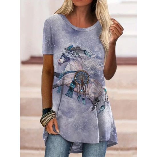 K61096-DESENLI Patterned BLOUSE