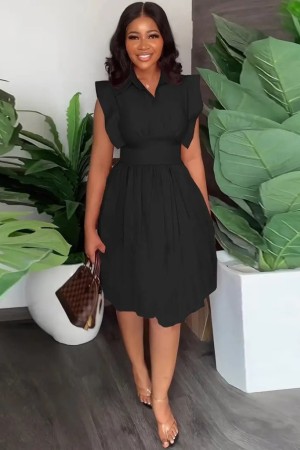 "K61159 - SIYAH" BLACK DRESS