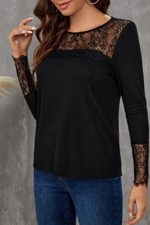 K61349-SIYAH BLACK BLOUSE