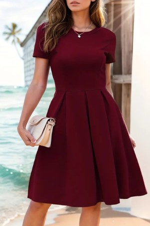 K61366-KIRMIZI RED DRESS