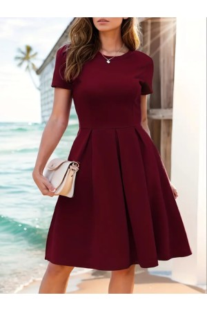 K61366-KIRMIZI KIRMIZI ELBİSE