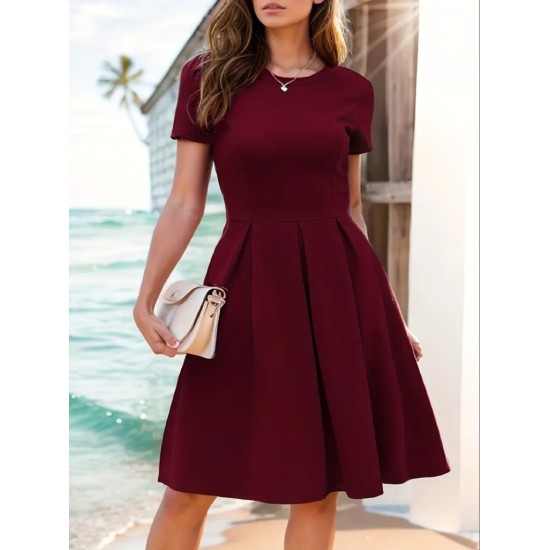 K61366-KIRMIZI RED DRESS