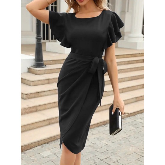K61370-SIYAH BLACK DRESS