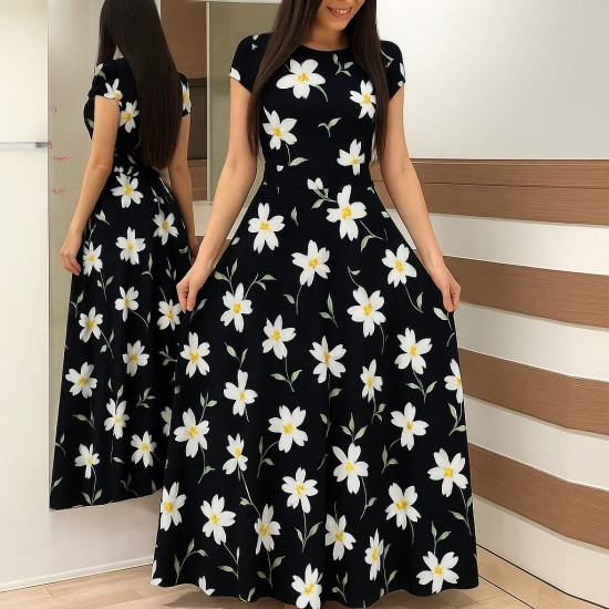 K61398-CICEK_DESENLI Patterned DRESS