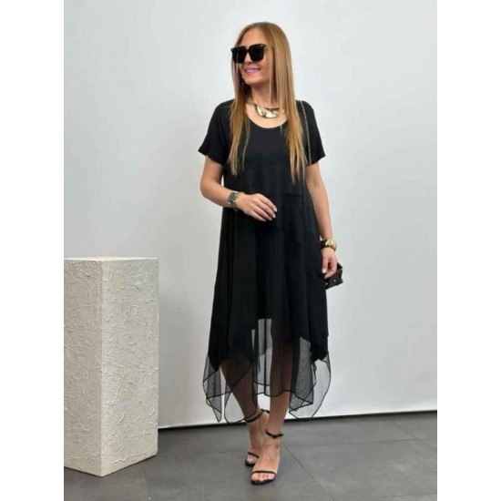 K61403-SIYAH BLACK DRESS