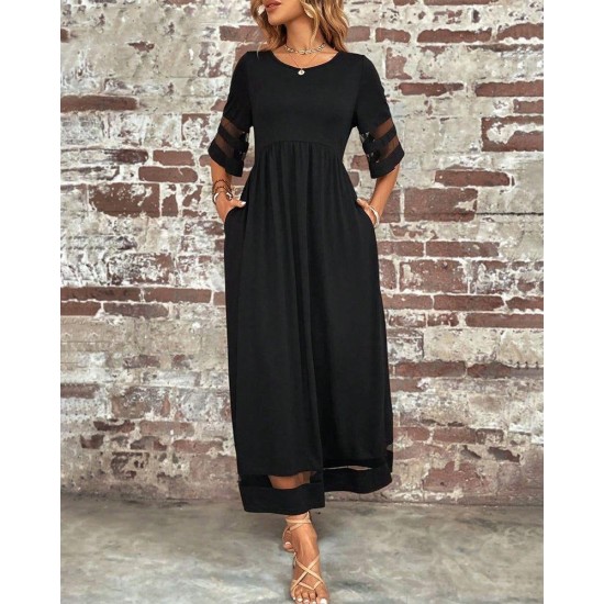 K61406-SIYAH BLACK DRESS