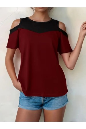 K61407-BORDO BORDO BLUZ