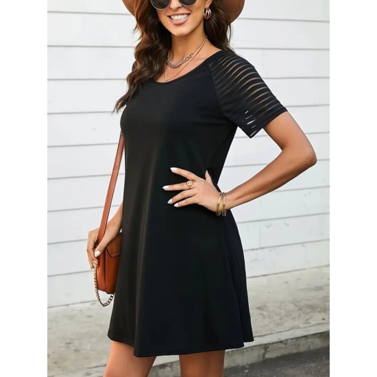 K61412-SIYAH BLACK DRESS