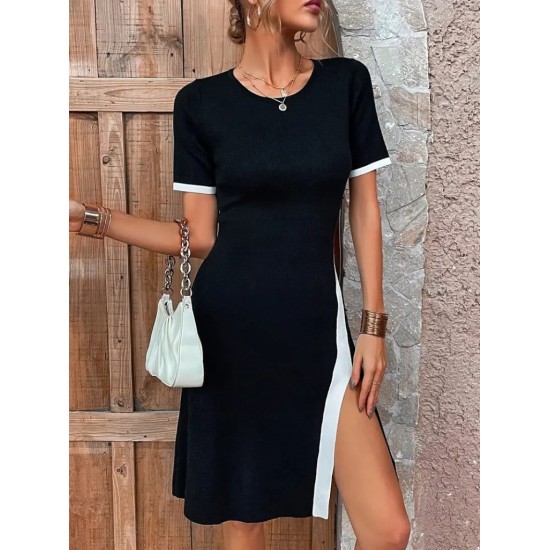 K61417-SIYAH BLACK DRESS