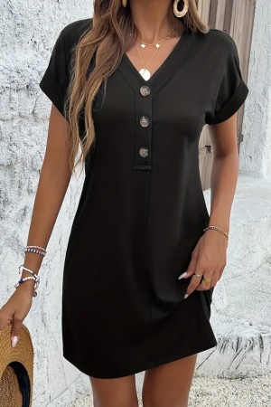 K61427-SIYAH BLACK DRESS