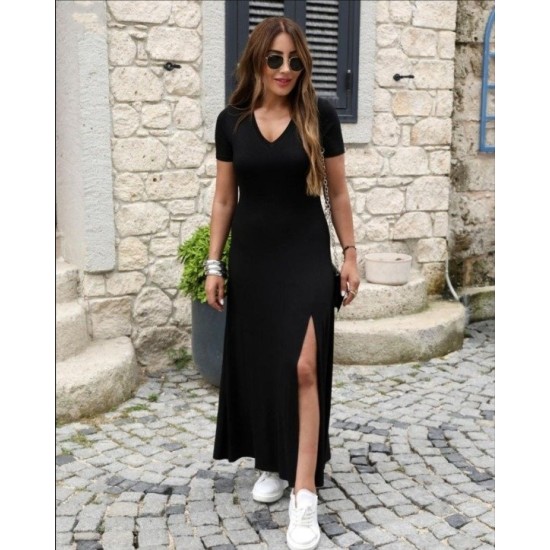 K61437-SIYAH BLACK DRESS