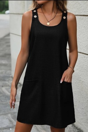 K61440-SIYAH BLACK DRESS