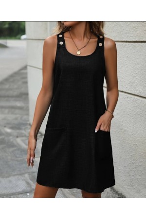 K61440-SIYAH SİYAH ELBİSE