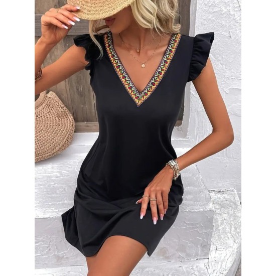 K61446-SIYAH BLACK DRESS