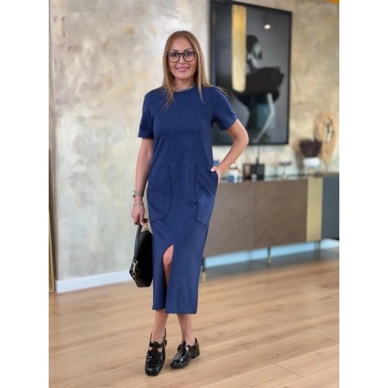 K61447-LACIVERT "NAVY BLUE" DRESS