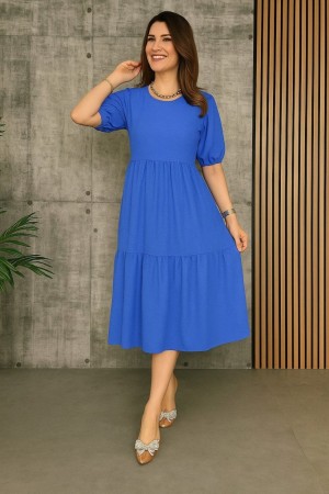 K61477-SAKS "SAKS MAVİ" DRESS
