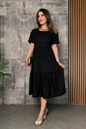 K61477-SIYAH BLACK DRESS