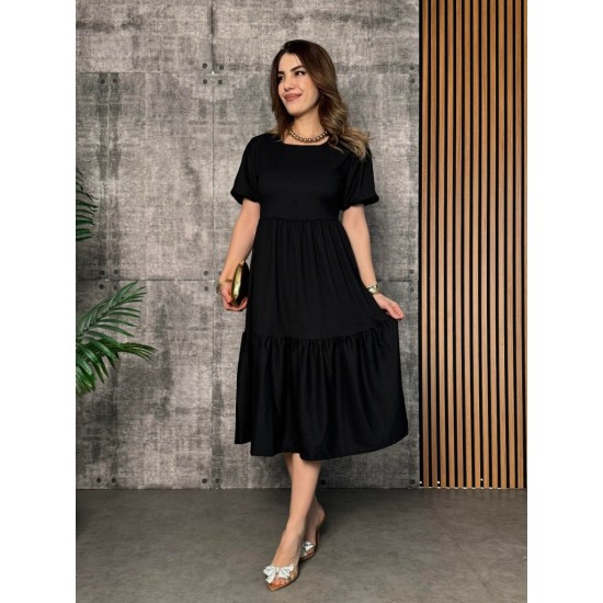 K61477-SIYAH BLACK DRESS