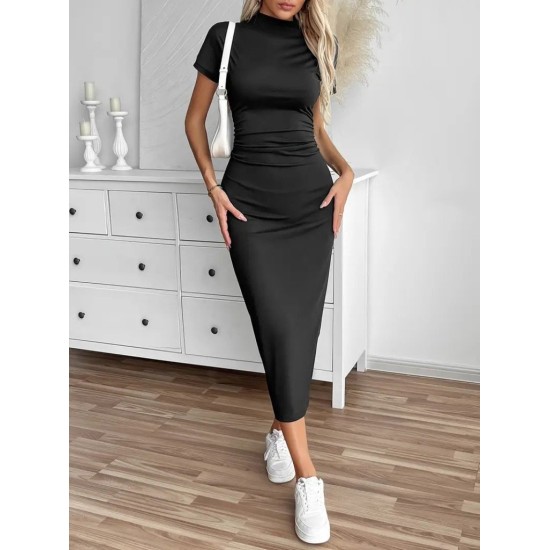 K61482-SIYAH BLACK DRESS