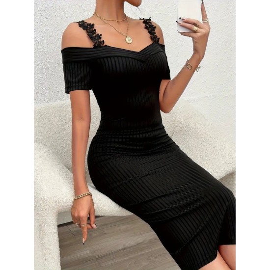 K61485-SIYAH BLACK DRESS