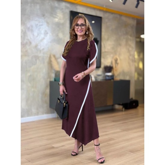 K61498-BORDO Burgundy DRESS