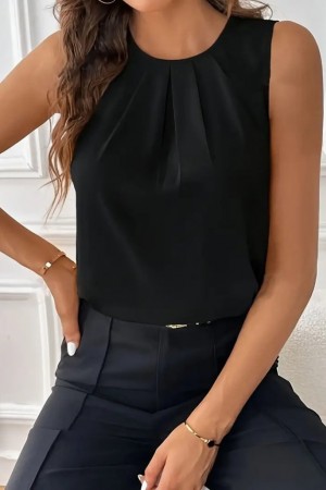 K61501-SIYAH BLACK BLOUSE
